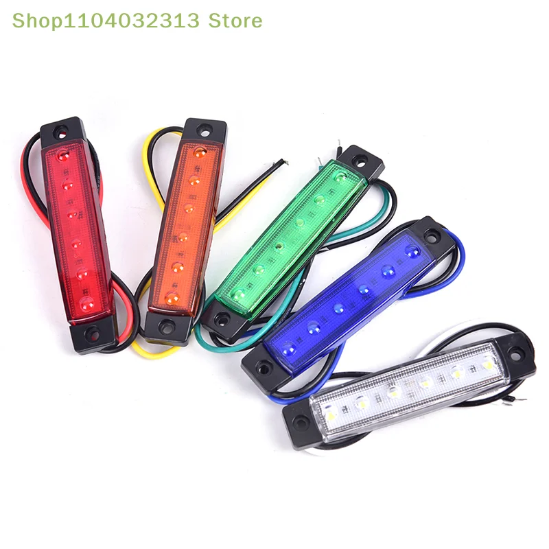 petite 1PC 12V 6LEDS Lorry Side Marker Indicator Low Led Trailer Light Rear Side Lamp Turn signal lights, truck side lights