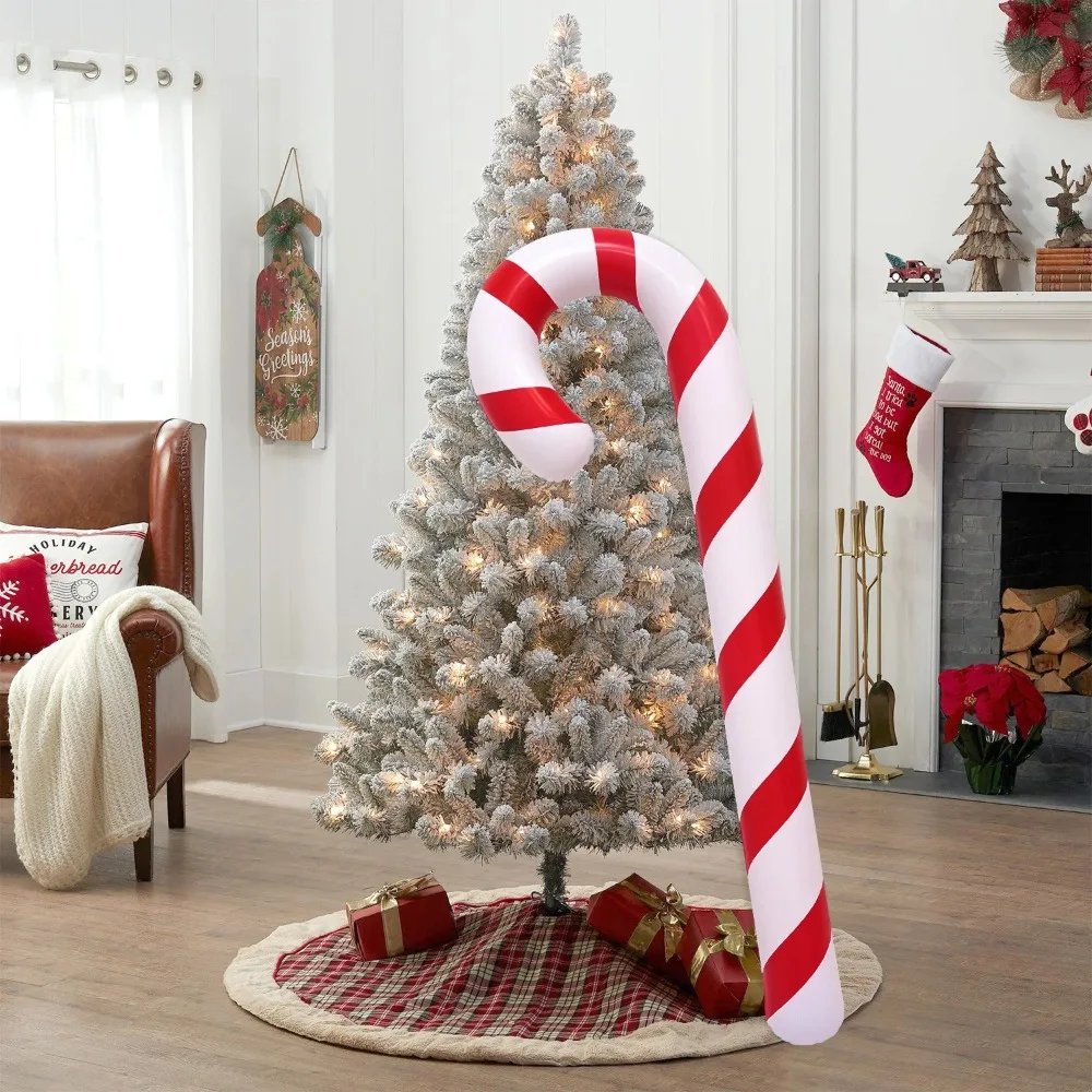 1pcs Xmas Candy Cane Stick Christmas Candy Cane Stick Inflatable Balloon 2025 Christmas Decoration Xmas Decor For Home gift ﻿