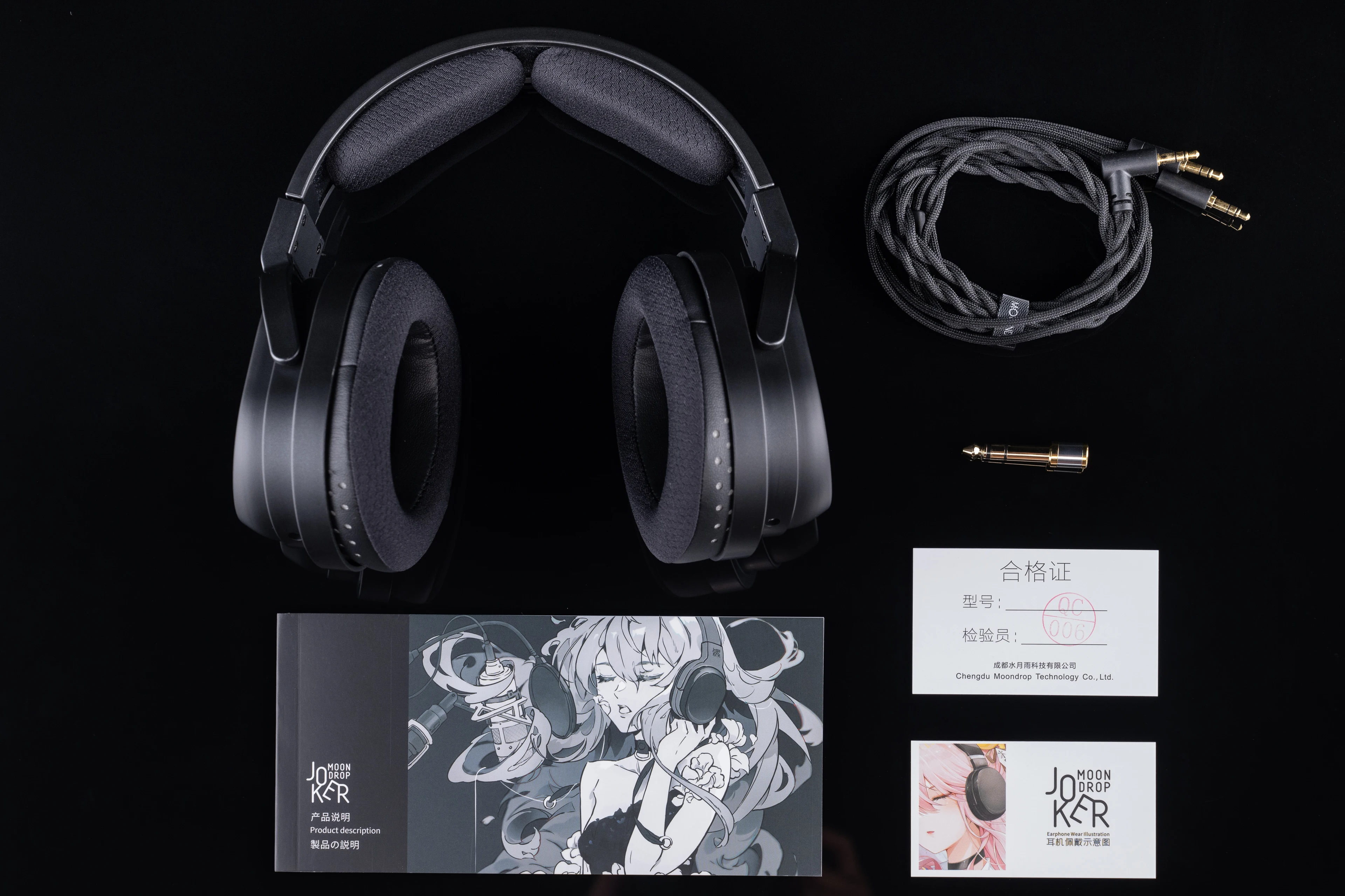 MOONDROP JOKER Fone de ouvido com driver dinâmico de 50 mm Fone de ouvido de tamanho completo com plugue estéreo de 3,5 mm