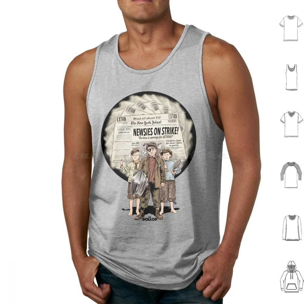 The Dollop-The Newsies Tank Tops Print Cotton Dollop Dave Anthony Gareth Reynolds The Newsies James Fosdike