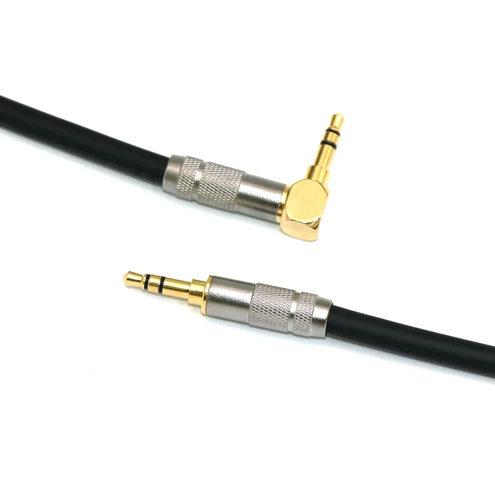 Przewód AUX HiFi 3.5mm głośnik Audio kabel prosty TRS do 90 stopni TRS Jack do gitary pozłacany pomocniczy kabel do słuchawek samochodowy