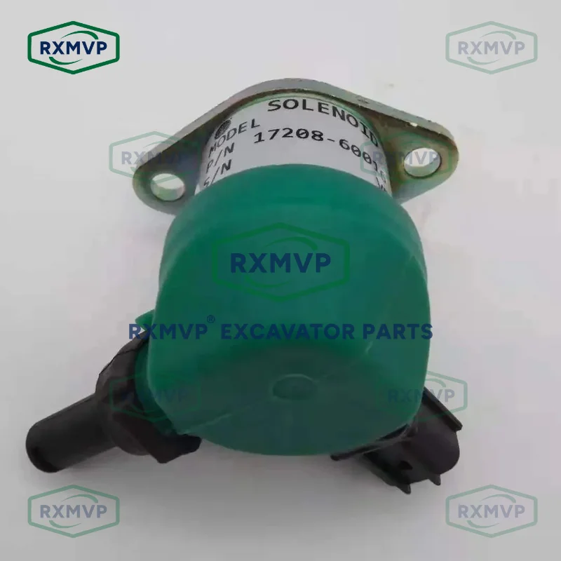 17208-60016 Stop Solenoid Valve 12V Fits Excavator D905 D1005 V1305 V1505 Diesel Engine