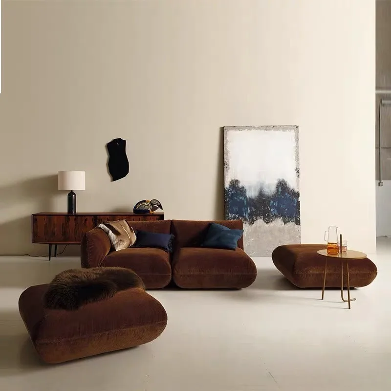 Nordic medieval fabric sofa modern simple small apartment Italian minimalist complete bed and breakfast module