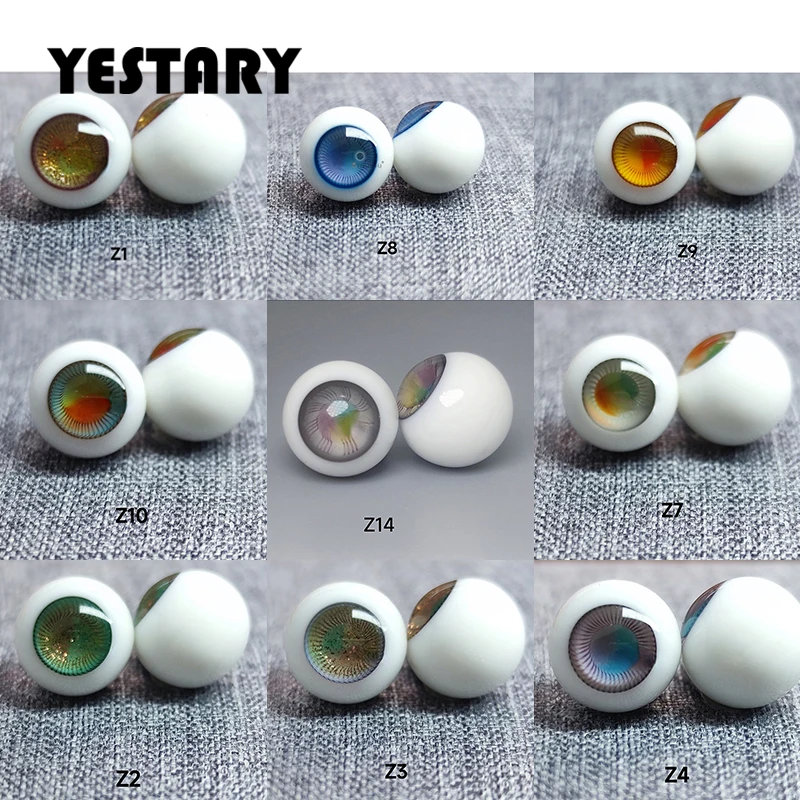 

YESTARY Obitsu11 Eyes For Toys 1/8 BJD Dolls Accessories Sparkling Colored Glass Eyes For Dolls Crafts 10MM 3D Movable Eyeballs