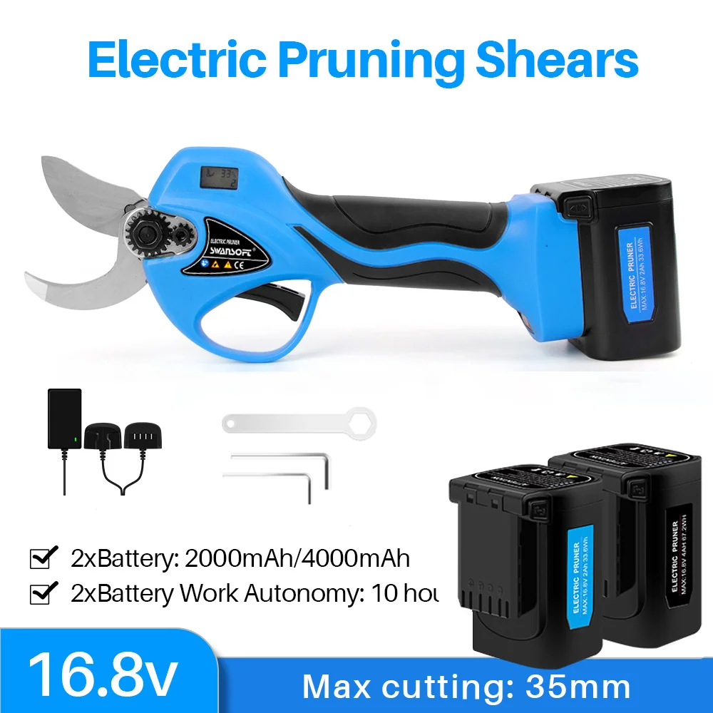 SW-8608 16.8V Cordless Pruner Lithium-ion Pruning Shear Efficient Scissors Bonsai Electric Tree Branches garden tools electric