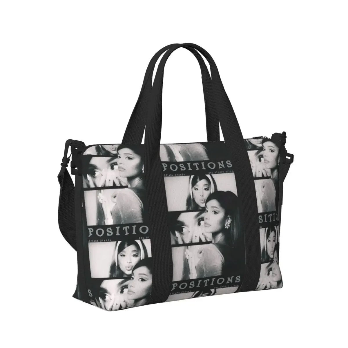 

Сумка-тоут Ariana Grande Positions Rewind Album Eternal Sunshine для пляжа, путешествий, спортзала, йоги, женская сумка для покупок, спортивная сумка через плечо