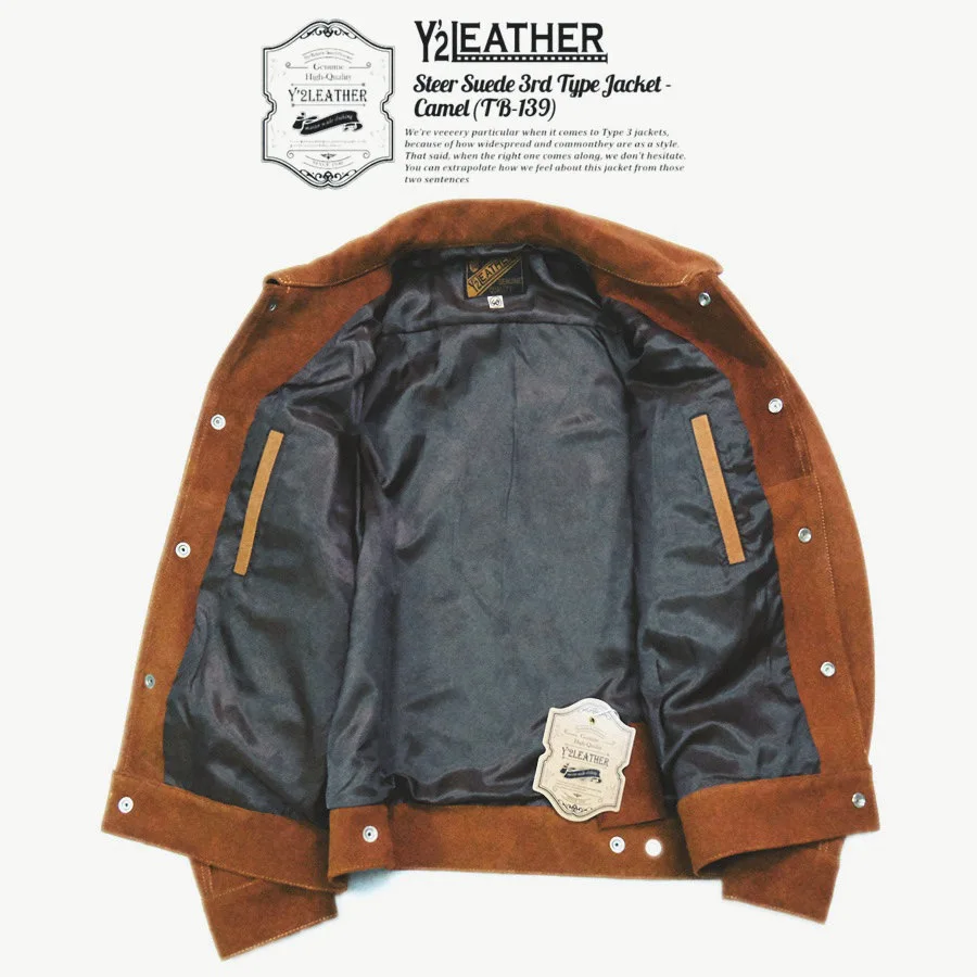 Y '2 Leather 3rd Type Cowhide Velvet 3rd Generation Jacket