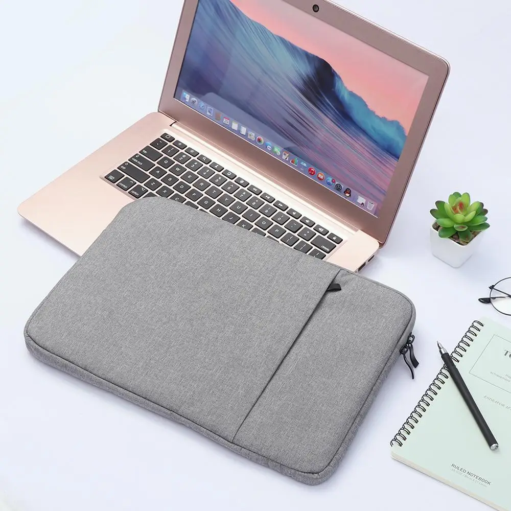 inch Colorful Waterproof Polyester Fabric Sleeve Case Cover Notebook Pouch Large Capacity Laptop Bag For Lenovo HP Dell Asus