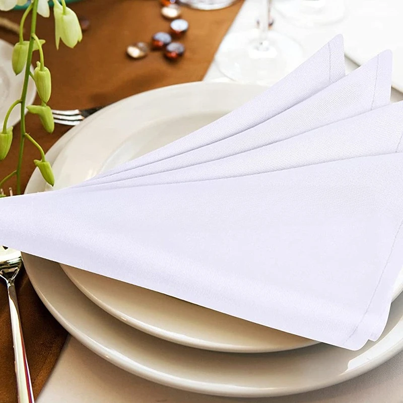 17x17Inch Dinner Napkins 12pcs Soft Absorbent Washable Table Cloth Napkins Hotel Parties Restaurant Supplies Wedding Decorations
