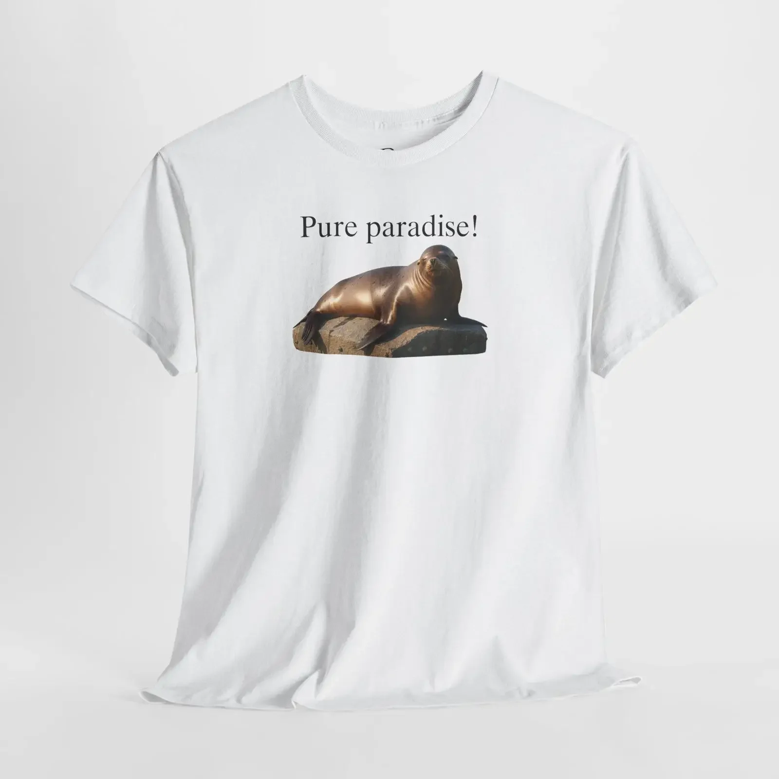 Relaxing Sea Lion Sunbathing T Shirt Ocean Wildlife Rocking Seal vintage Washed Unisex Breathable Slightly Stretched Casual