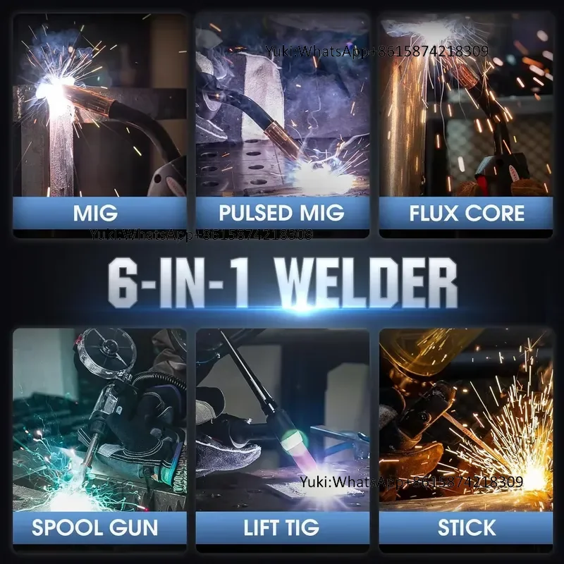 YEESTECH Firstess SP200 MIG Welder 7-Inch LCD 6-in-1 MIG/Pulsed MIG/Flux Core/Lift TIG/Stick/Spool  110V/220V Dual-Voltage