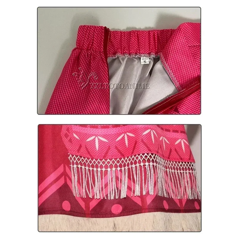 在庫ありモアナコスプレ衣装ヴァイアナプリンセスドレスネックレス制服スーツクリスマスパーティーロールプレイ大人女性のための #   1 #   W.