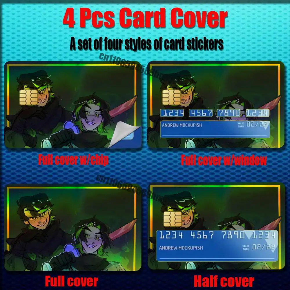 For Morro Lloyd Credit Bank Sticker ID Access Card Cover Skin Rainbow Color Laser Stickers Film