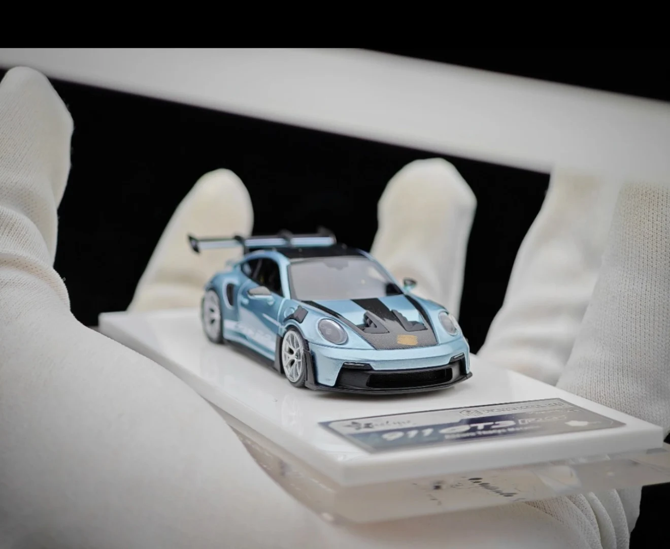 

Fuelme 1:64 992 GT3 RS bcp Ледяной синий Литая под давлением модель автомобиля из смолы Ограниченная серия