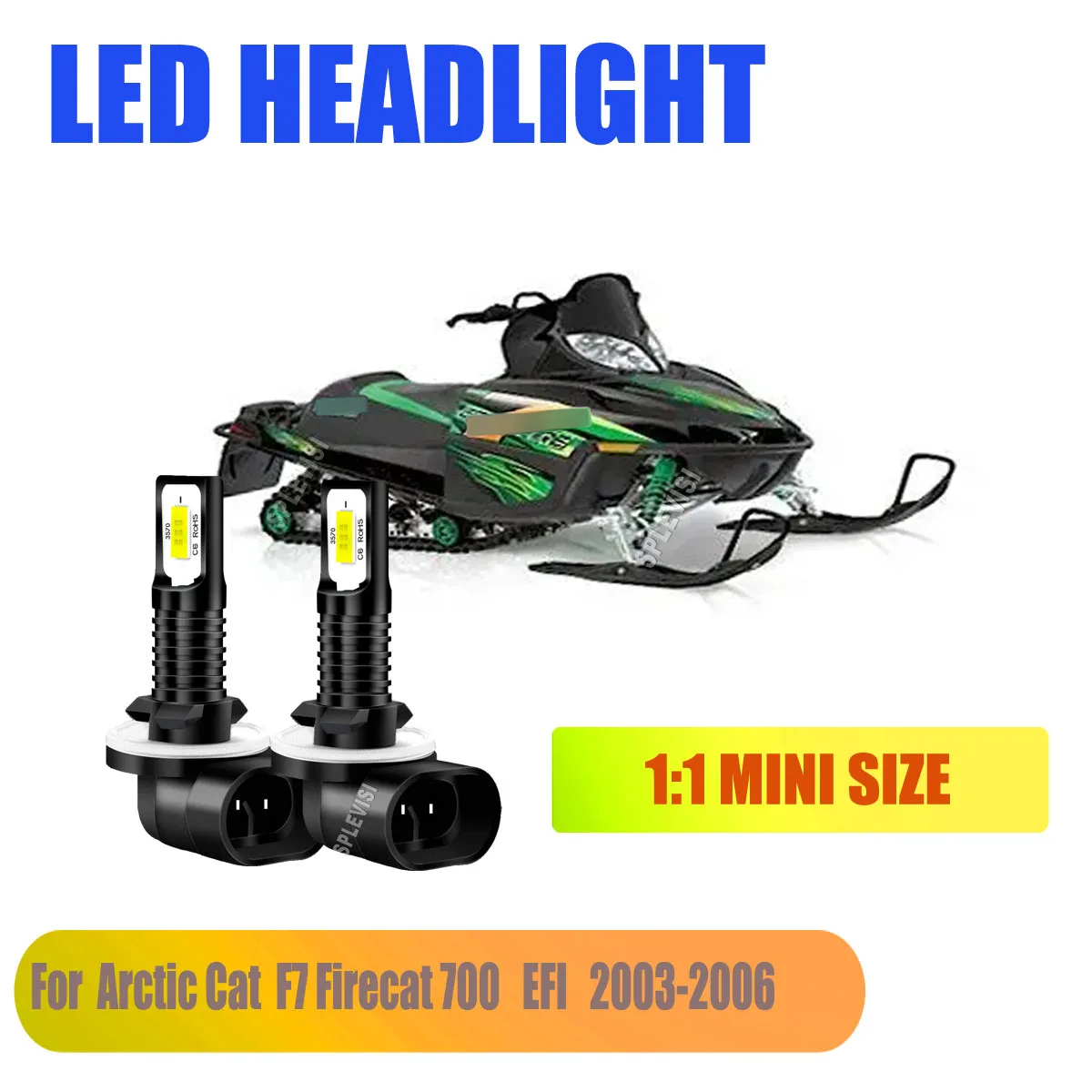 

881 LED White Headlight Bulbs -featuring a meticulously crafted design For Arctic Cat F7 Firecat 700 EFI 2003 2004 2005 2006