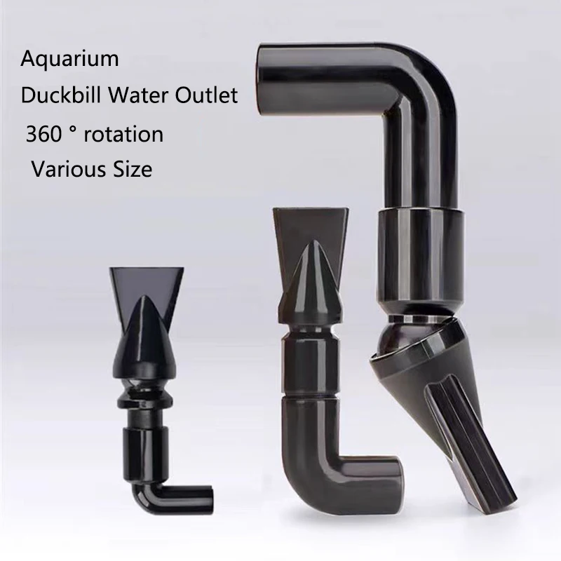 Bomba de tanque de peixes, bico bico bico de pato ajustável, bomba de filtro de aquário, saída de água rotativa, conector de tubo de retorno, encaixe de encanamento, 1 peça