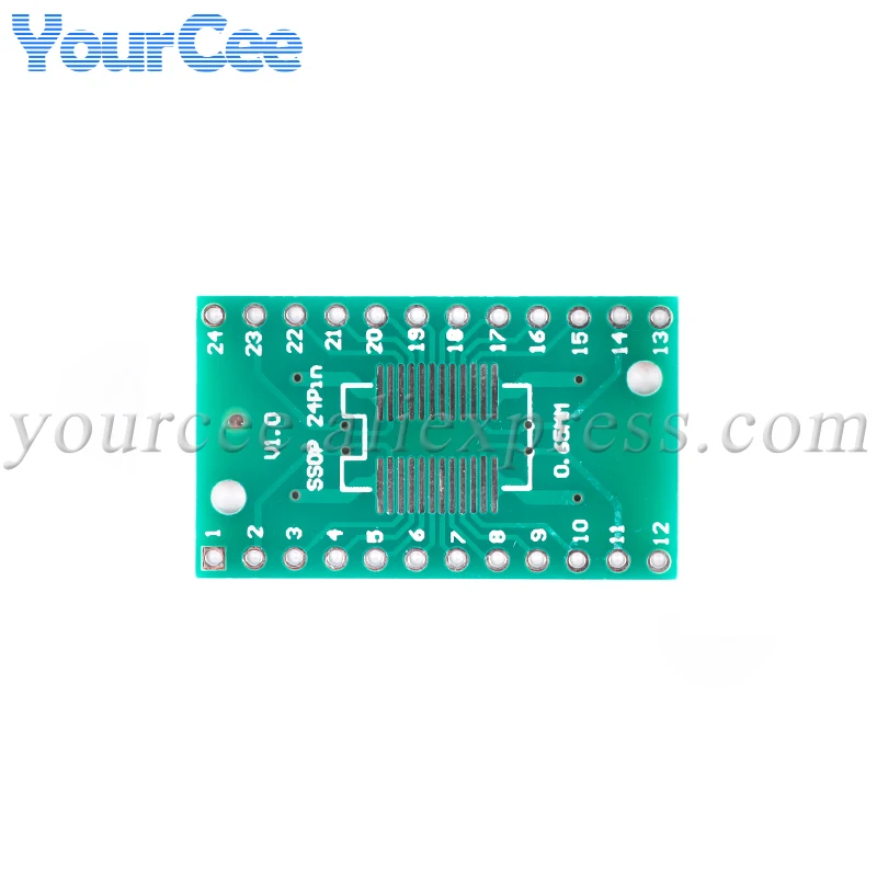 20 sztuk/2 sztuk SOP24/SSOP24/TSSOP24 do DIP24 0.65/1.27mm Adapter płytki transferowej PCB tablica do przywieszek Pin IC płyta testowa — zdjęcie 7