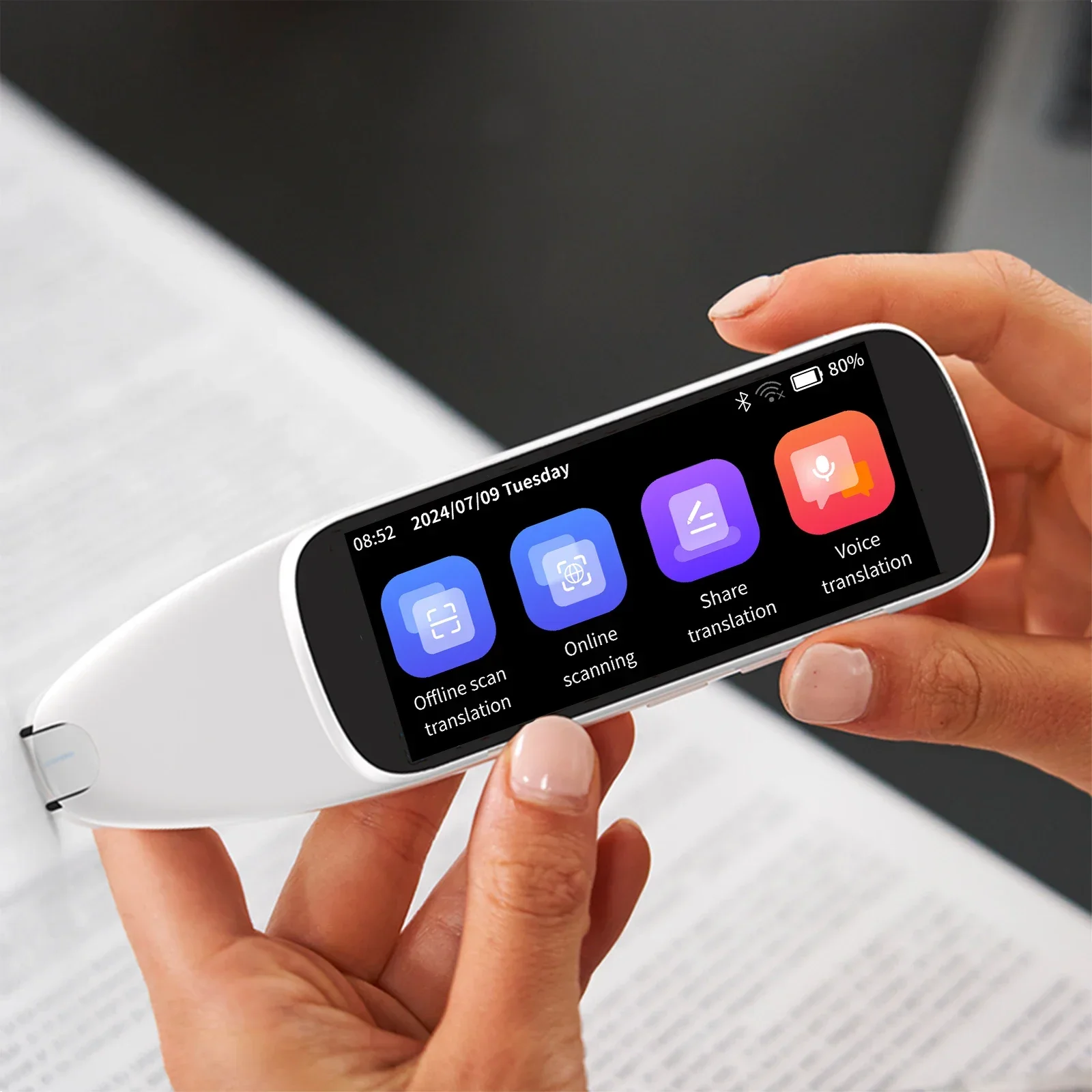 New Design Portable Scanner Translator AI Smart Pen Japanese English Translation Device With Voice Real Time Translator