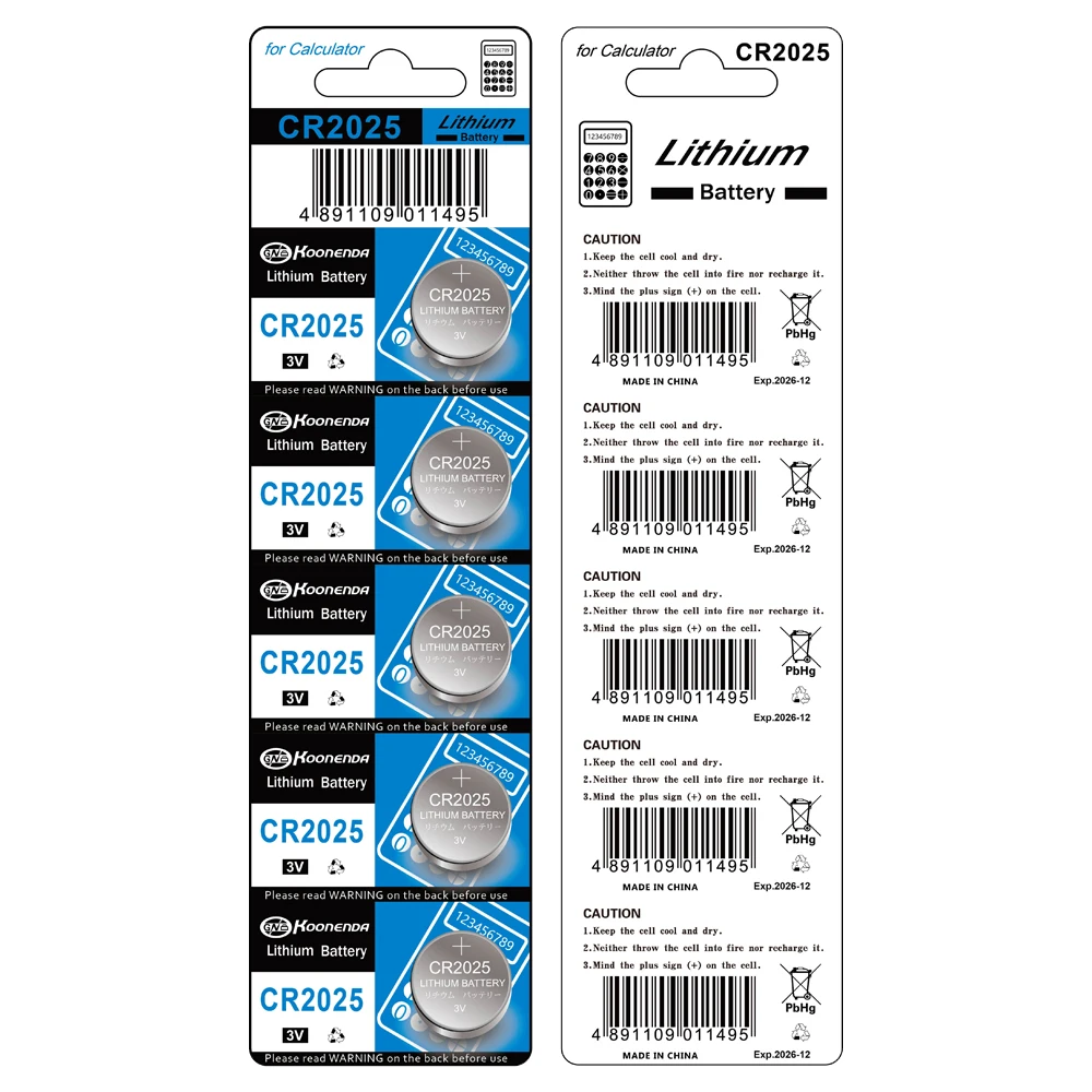 10PCS 160mAh CR2025 pilas de botón 2025 DL2025 BR2025 LM2025 3V batería de litio para reloj de control remoto calculadora