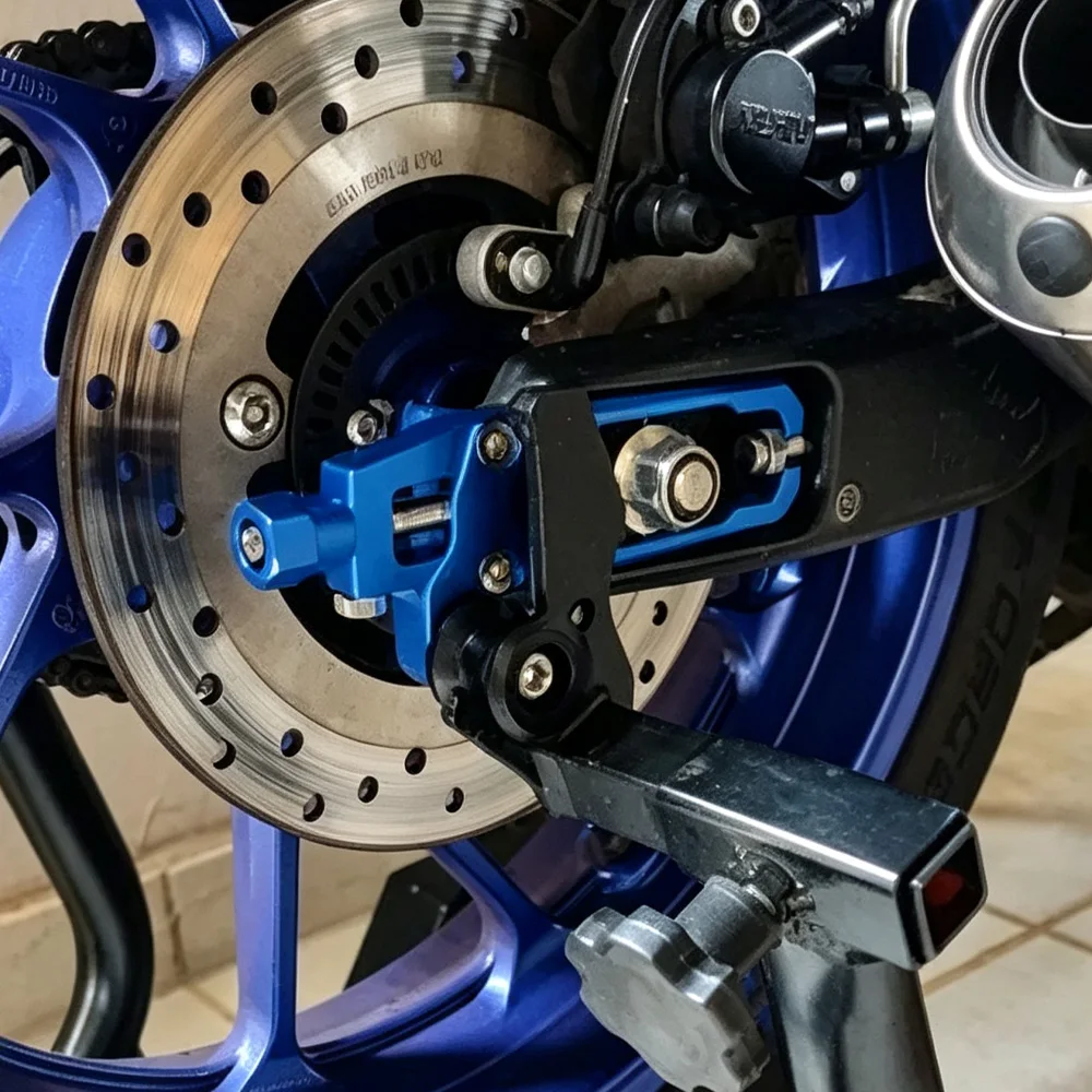 For YAMAHA R15 V3 MT-15 MT15 MT 15 R 15 2019-2022 2020 2021 Motorcycle Rear Wheel Axle Blocks Chain Adjusters Tensioners Kit 2