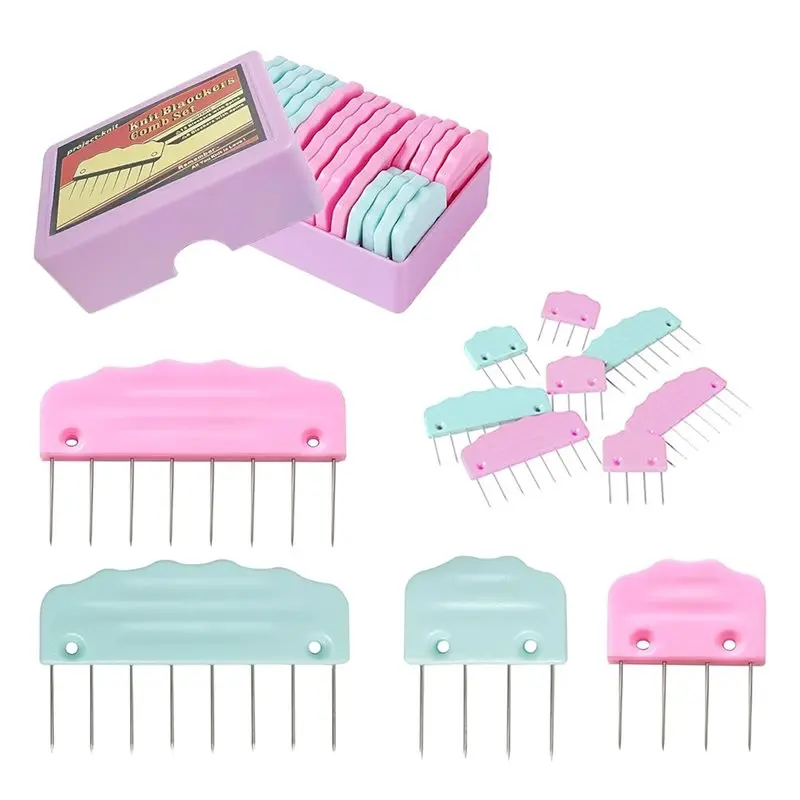 

A80I 20Pcs Knit Blocking Pin For Crochet Knitting Blocking Board Mats Knit Blocking Pins
