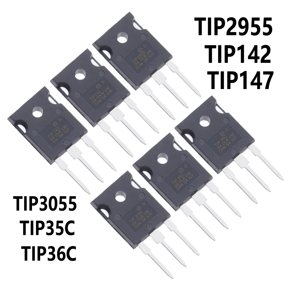 5/10pcs TO-247 TIP142 TIP147 TIP2955 TIP3055 TIP35C TIP36C TO-247 TIP35 TIP36 transostor