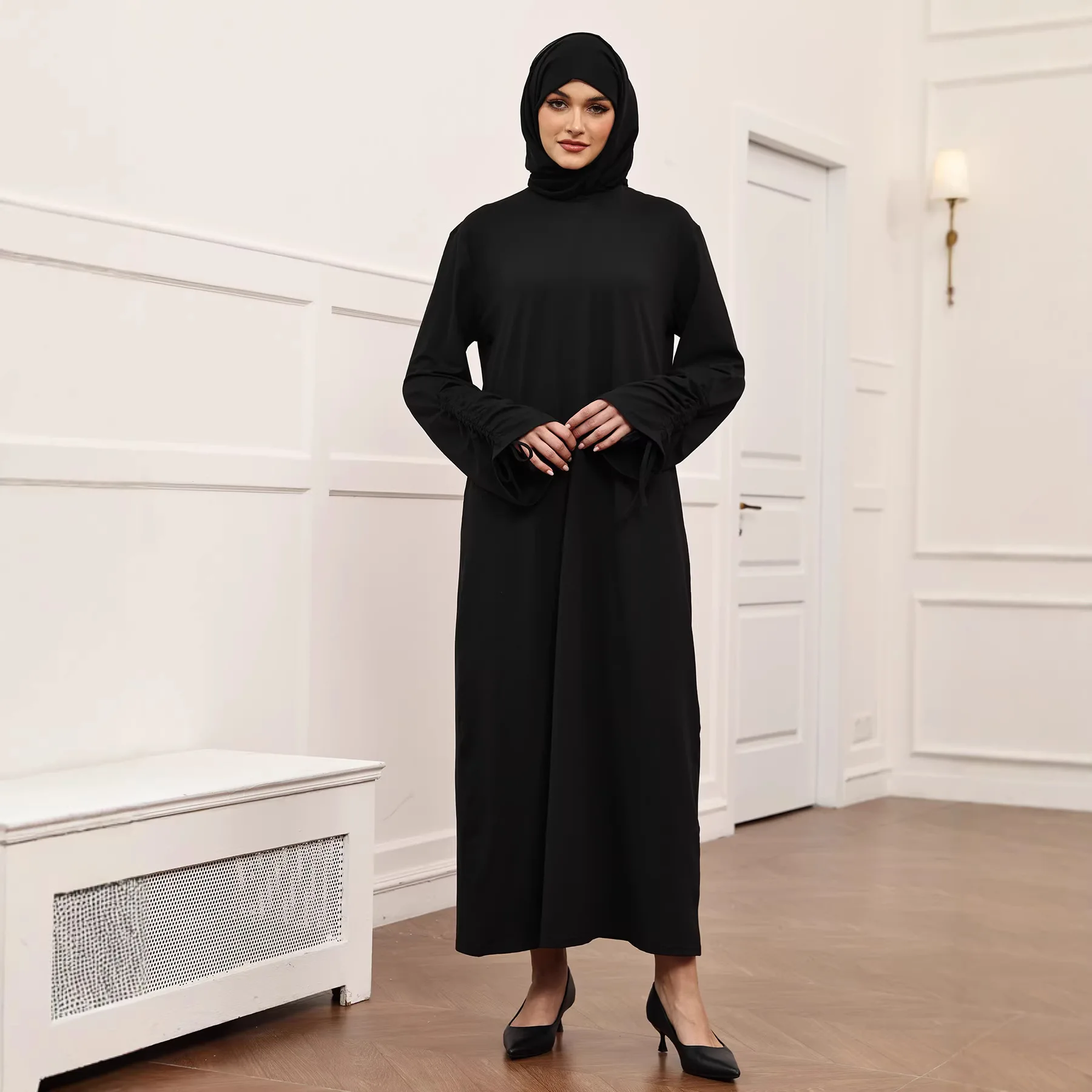 

Модный скромный женский мусульманский кафтан Абая Дубай Турция мусульманский хиджаб платье кафтан исламская одежда африканские платья макси арабский халат