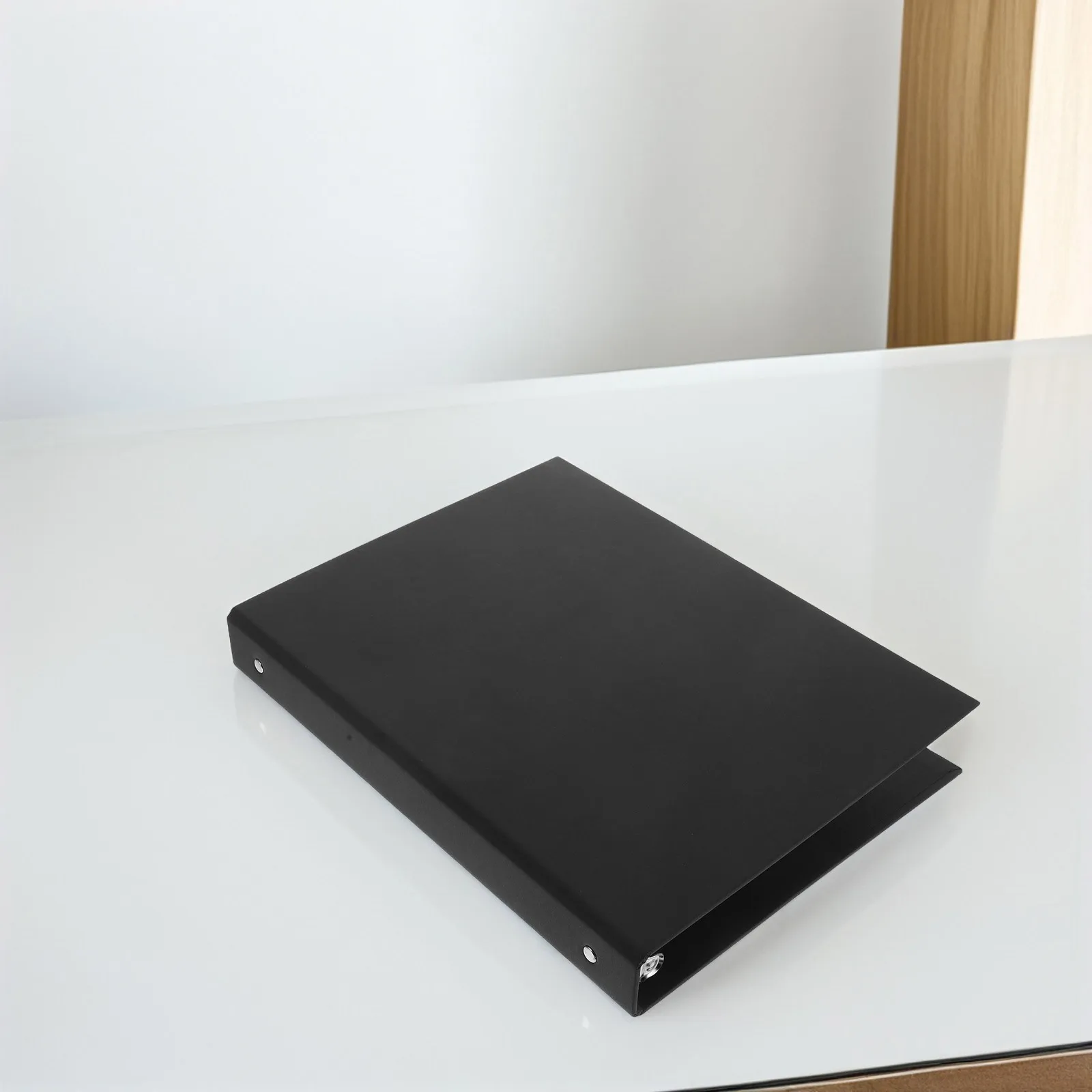 A4-Notizbucheinband, schwarzer Kraftpapier-Ordner, nachfüllbar, 6-Ring-Organizer für lose Blätter, Dokumentenordner für den Büro- und Schulgebrauch