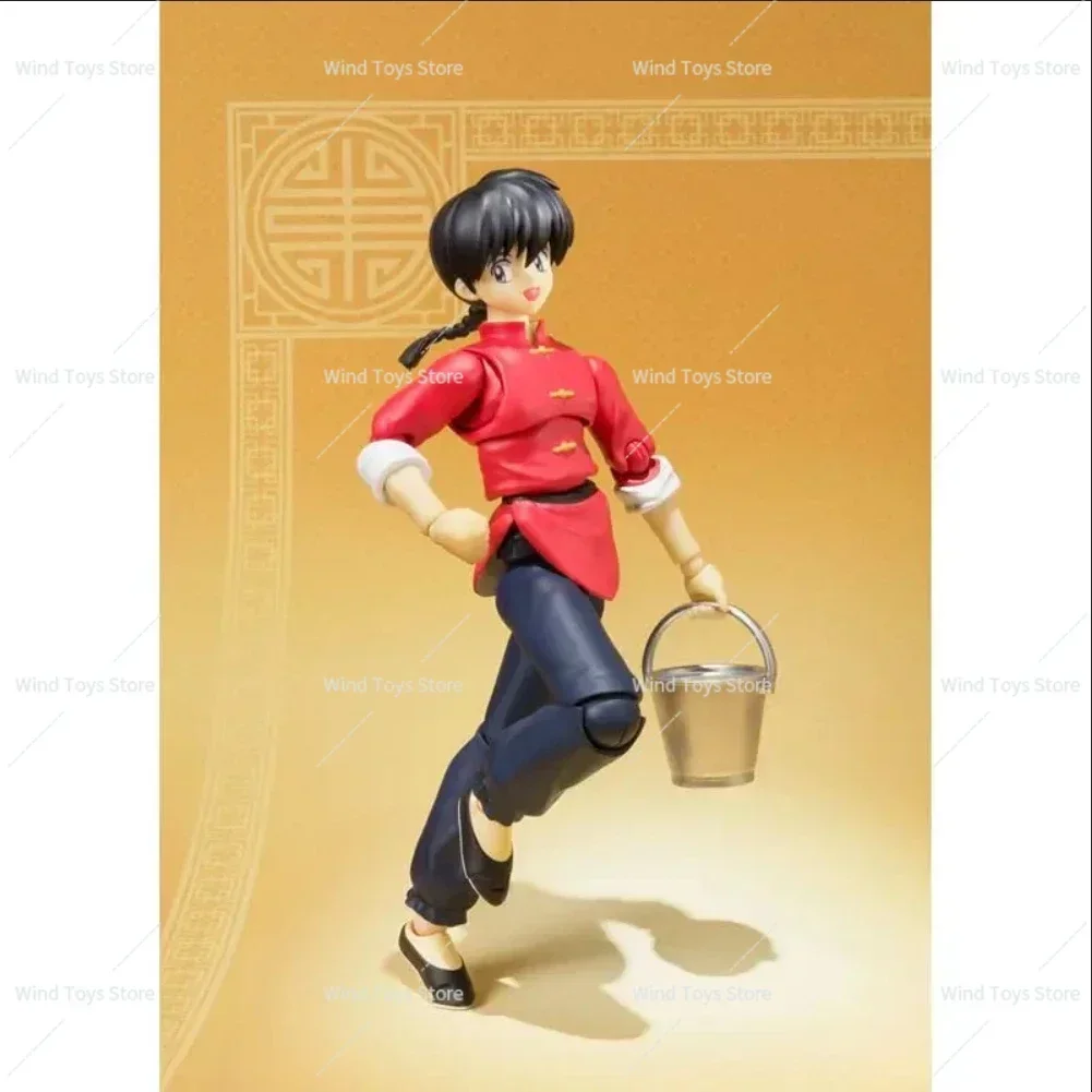 100% Original Bandai Sh Figuarts Ranma Saotome Ranma 1/2 en Stock Anime Collection de figurines d'action modèle jouets Figure cadeaux
