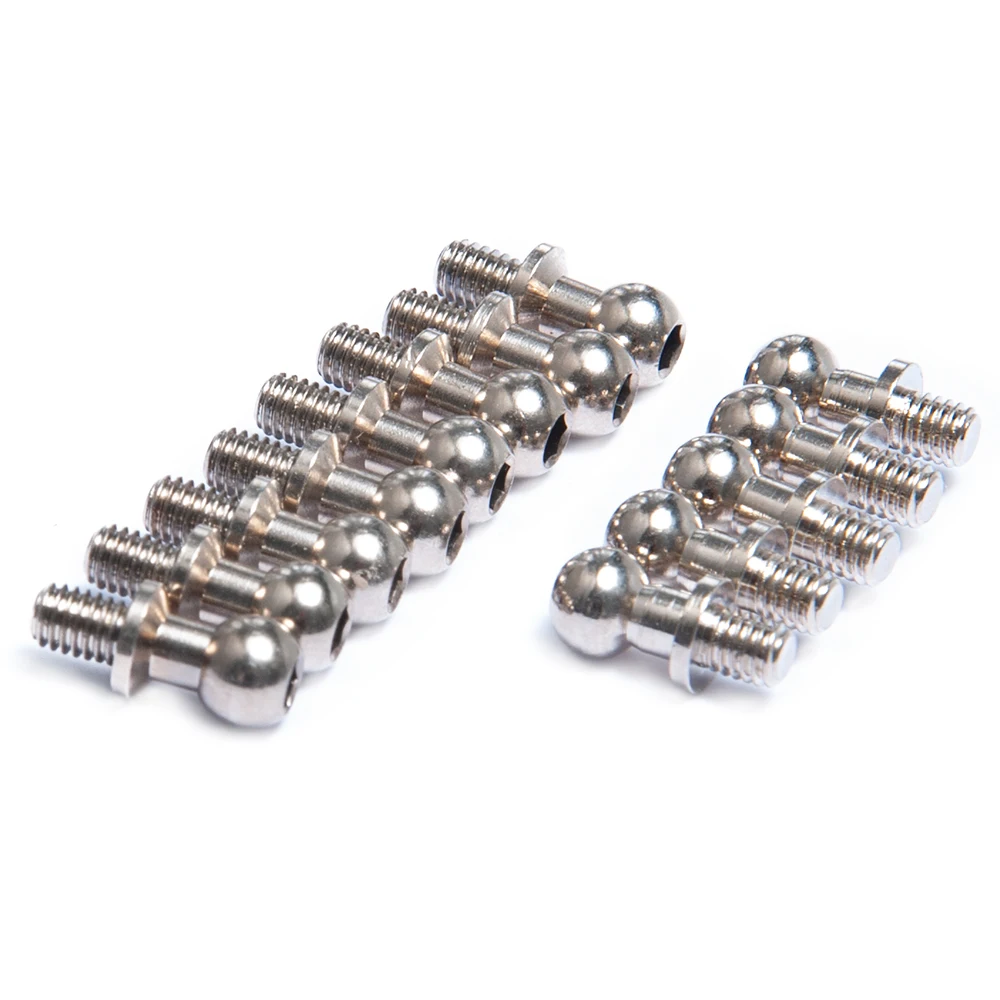 MIBIDAO 13Pcs Metal Ball Joint Linkage Rod End Ball Head Screw Connector For 1/10 Sakura D4 Racing Drift RC Crawler Car