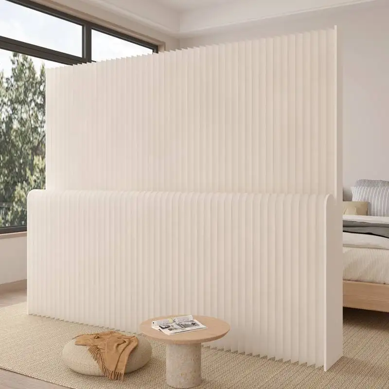 Partition wall screen partition luminous living room shopping mall push-pull foldable background wall fence no punching modern s