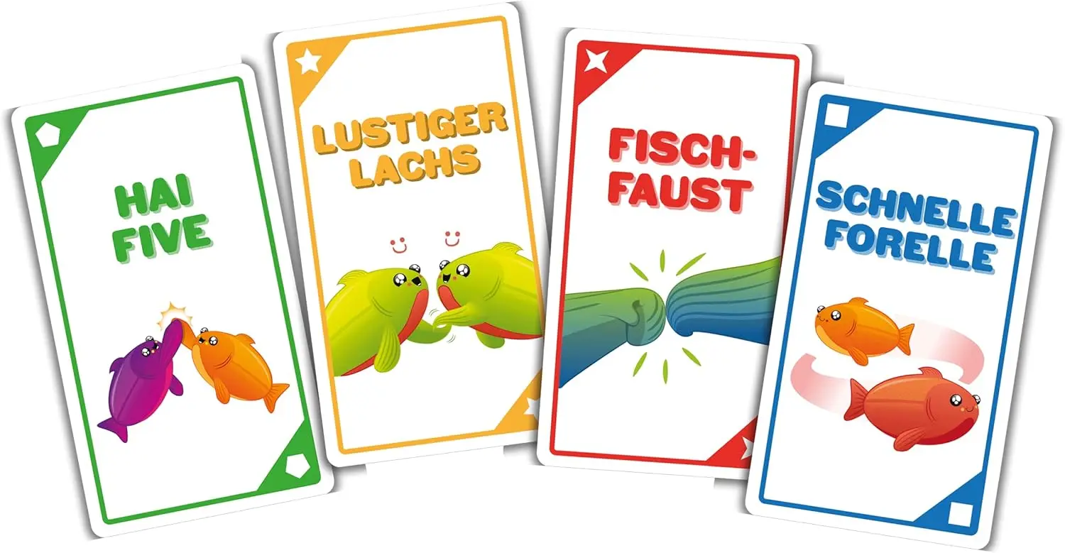 Exploding Kittens, Happy Salmon, Party Game, 3-8 Players, from 6+ Years, 90 Seconds, German