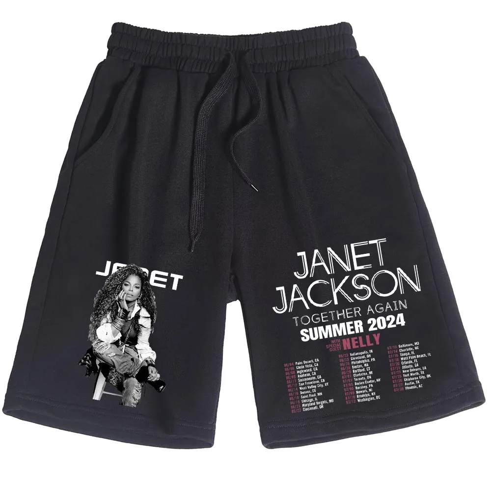 Janet Jackson Vintage Together Again Summer 2024 Casual Short Pants Unisex Men Women Street Style Pants