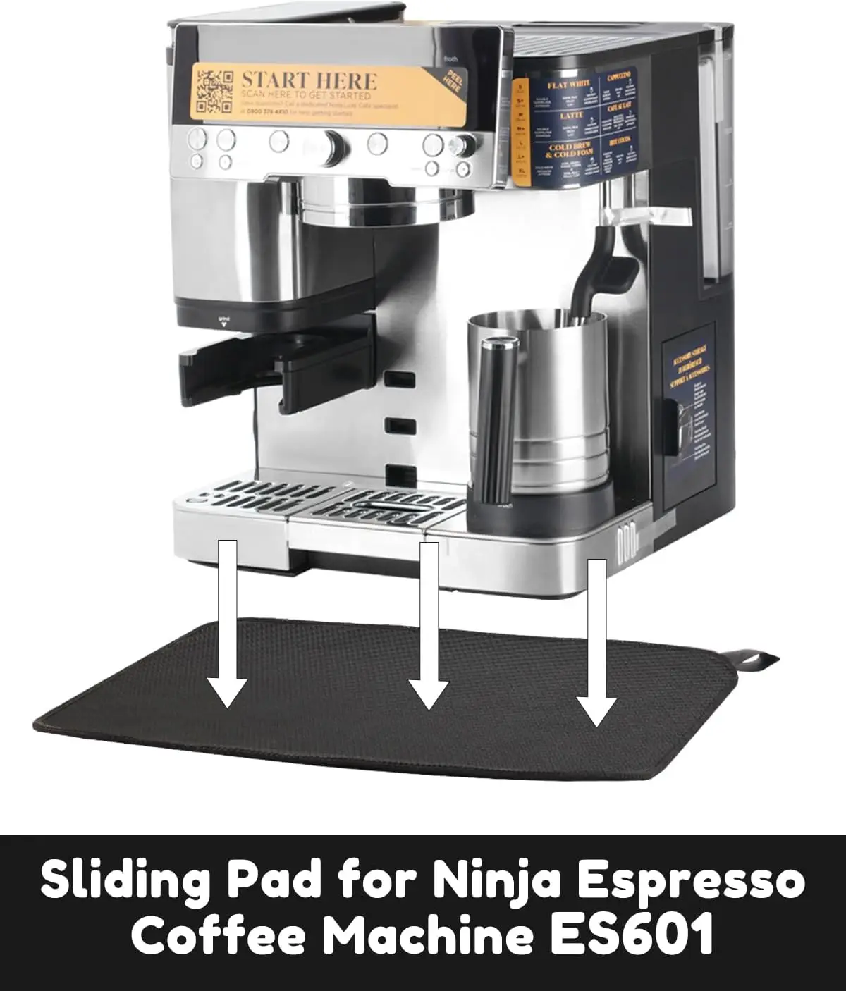 Sliding Mat for Ninja Espresso Coffee Machine ES601 Smooth Glide with Anti-Slip Base Accessories