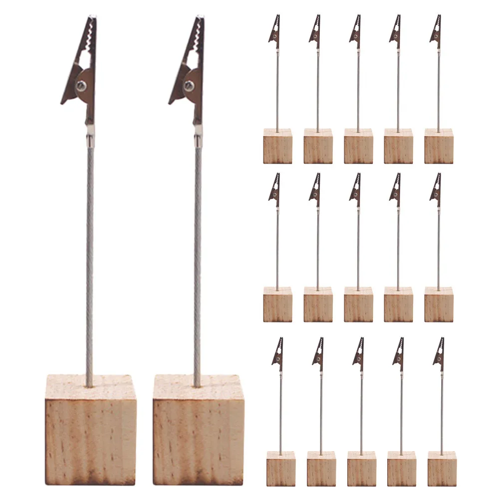 24Pcs Vintage Cube Memo Clip Holders Metal Note Holders Photo Paper Card Stand Desktop Organizer Index Card Holder