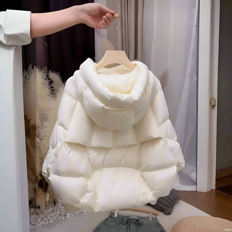 

Full-filled Down Jacket Women's Puffs Are Soft Thickened To Keep Warm New Fashion Short Winter Coat Is Exquisite Simple Casual