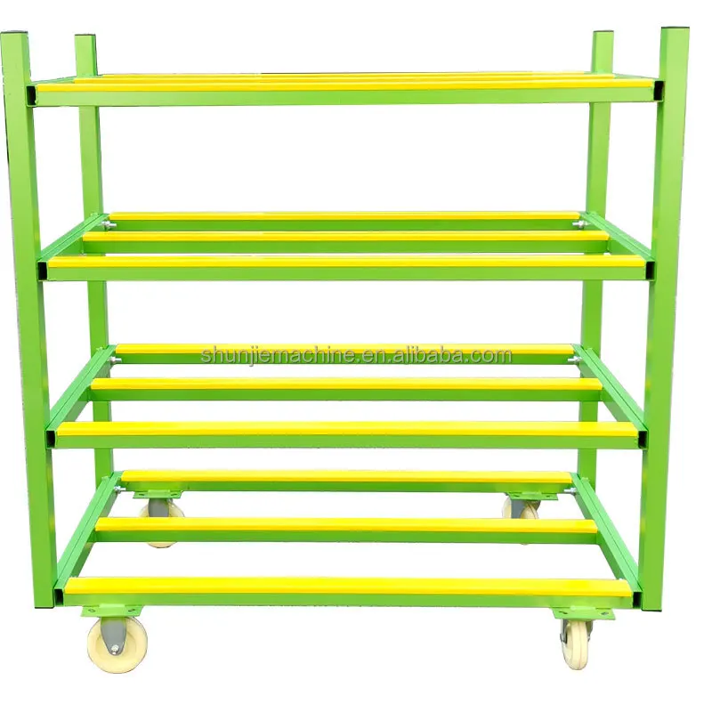 

4 Tiers Metal Heavy Duty Warehouse Storage Rack Multi-layers Aluminum Profile Storage And Transport Cart