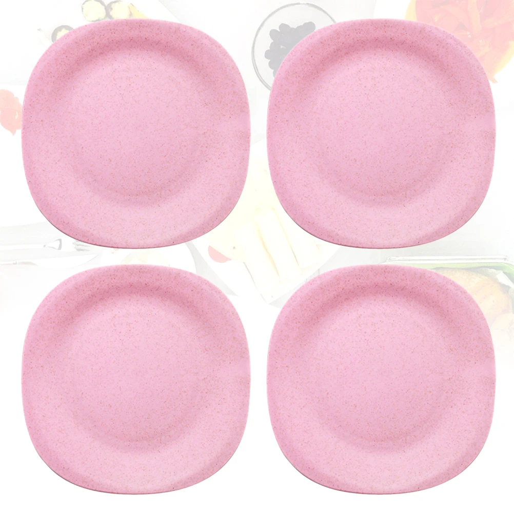 

4 Pcs Environmentally Tray Stylish Snack Dish Plate Simple Fruit Food