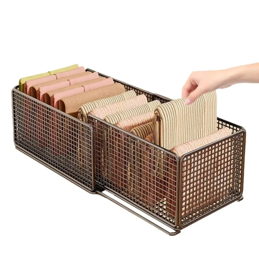 

Layered Design Wardrobe Storage Rack Expandable Partitions Stackable Storage Rack Sorting Box Drawer Style Wardrobe Organizer