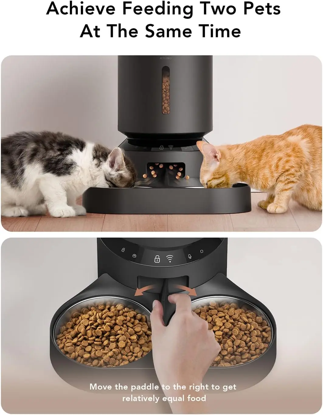 Automatic Food Dispenser, 5G WiFi Pet Feeder With APP Control For Dry , 5L Feeders