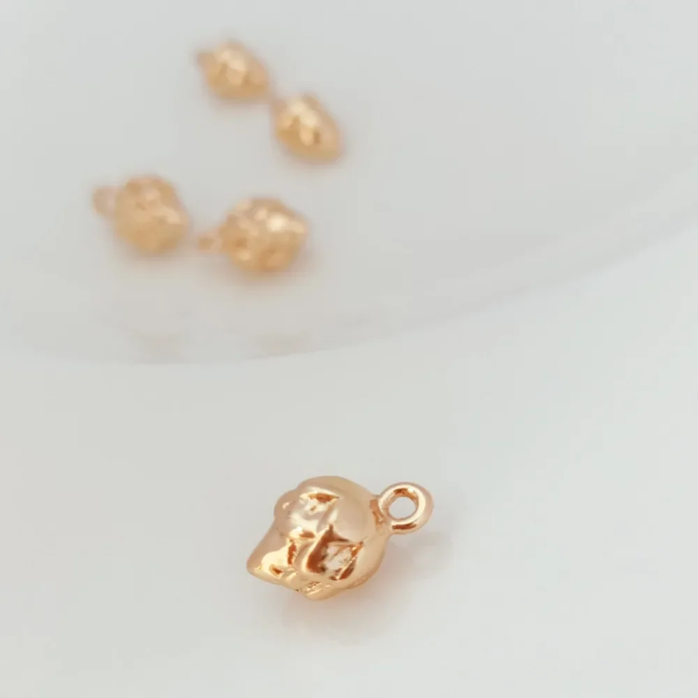 برعم زهرة ذهبي عيار 14 قيراط، زهرة، صامولة صنوبر، قلادة صنوبر صغيرة، سوار، قلادة، مواد إكسسوار يدوية الصنع