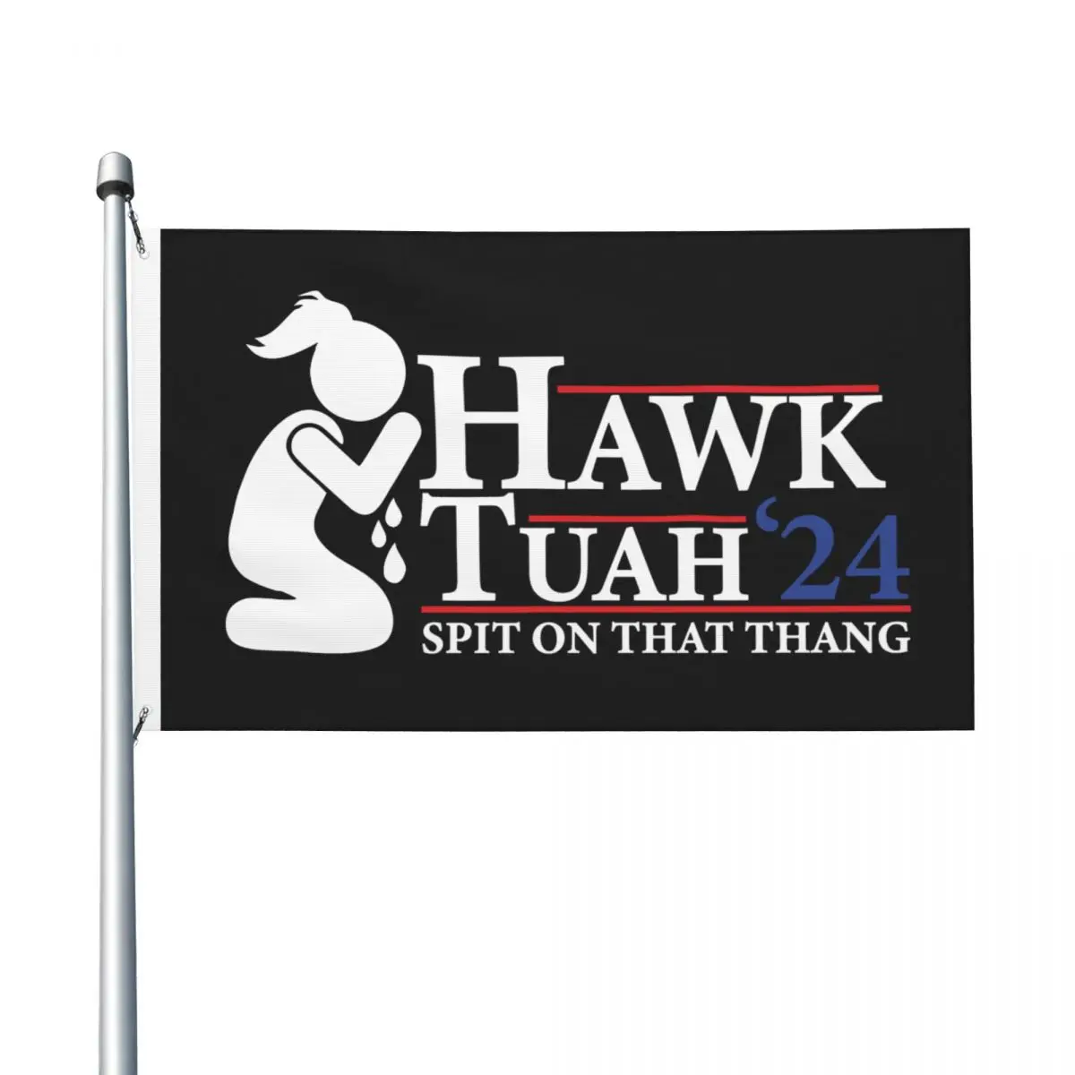 Hawk Tuah Spit On That Thang Flags Vivid Color Outdoor Banner Polyester Home Room Dorm Wall Decor 3x5 FT