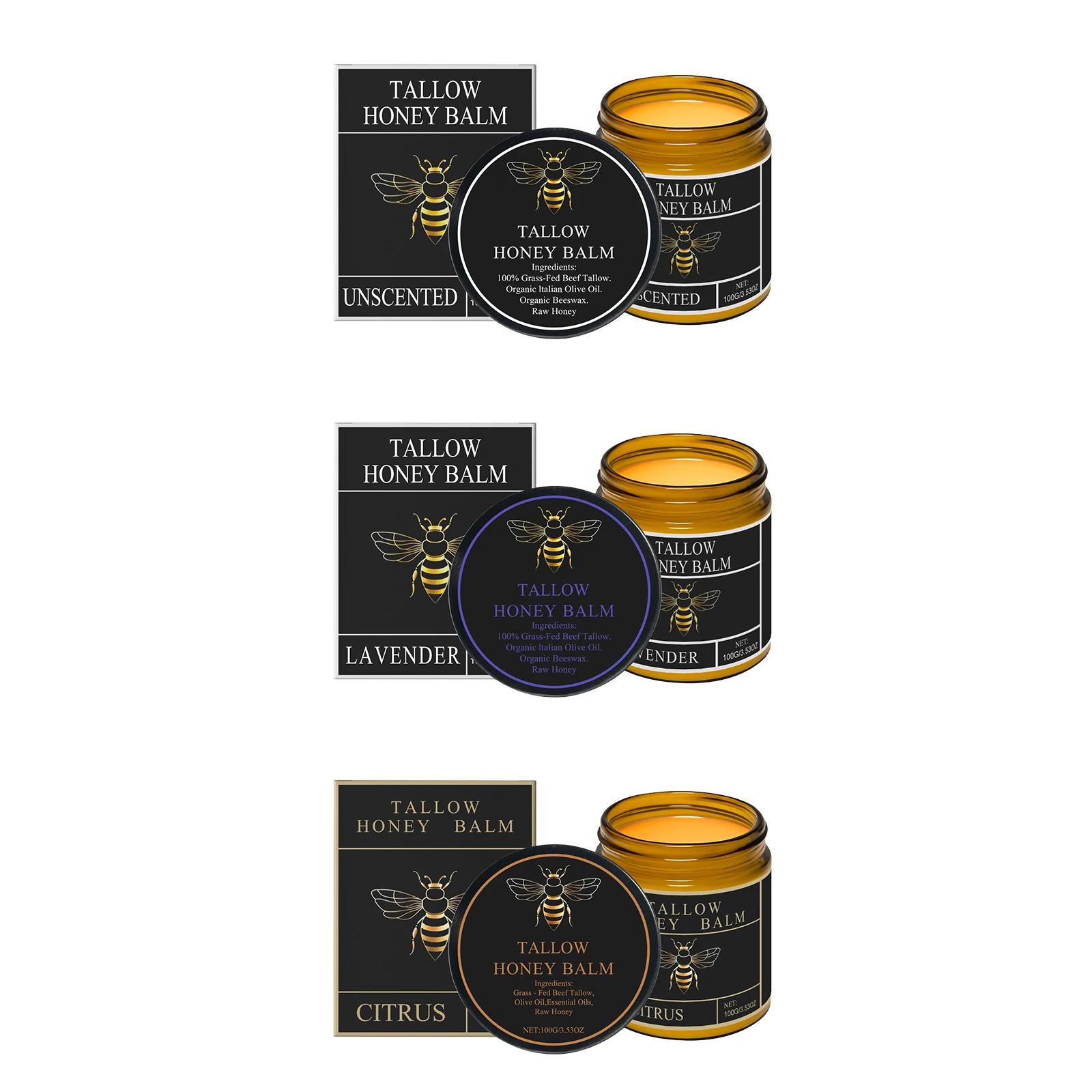 Tallow Honey Cream Glow Hydrating Skin Soft Bleaching Improve Dullness Enhance Elasticity Firming Face Body Whitening Non-greasy