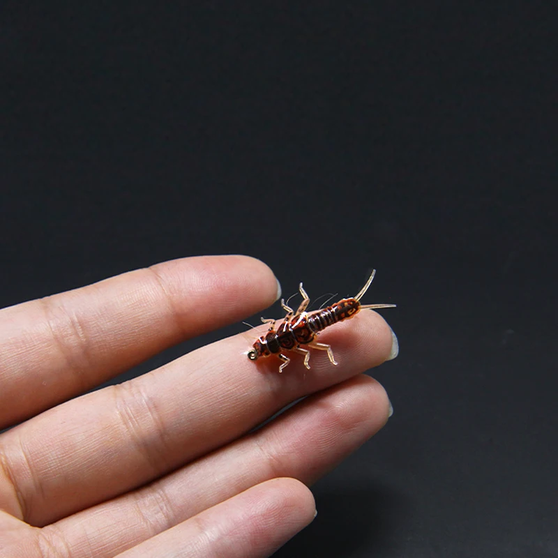 New 30pcs/set stonefly nymph rubber body and nymph hooks combo synthetic fly tying materials fly fishing artificial nymph flies