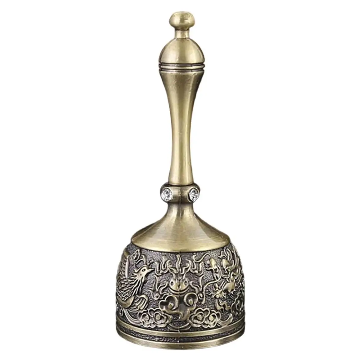REST Hand Cranked Bell Restaurant Food Delivery Bell Multipurpose Party Supplies Artwork Modern Loud Bells for Party