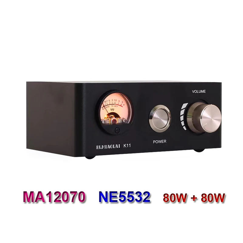 80W+80W Infineon MA12070 Digital Audio Power Amplifier NE5532 Home Theater 2.0CH HiFi Stereo Amplifier Class D Aux DC15-19V Amp