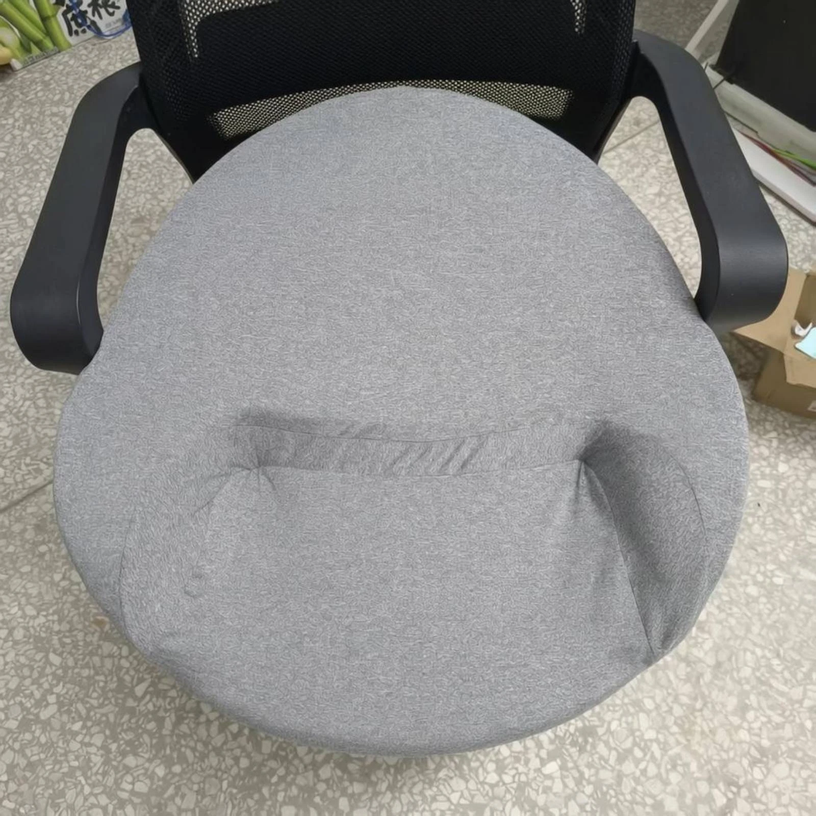 Memory Foam Meditation Cushion Gray Contoured Meditation Cushion Home Seating Supportive for Cross-Legged Sitting