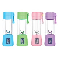 380ML Portable Blender USB Rechargeable Juicer Cup Smoothies Mixer Fruit Machine 6 Blades Juicer