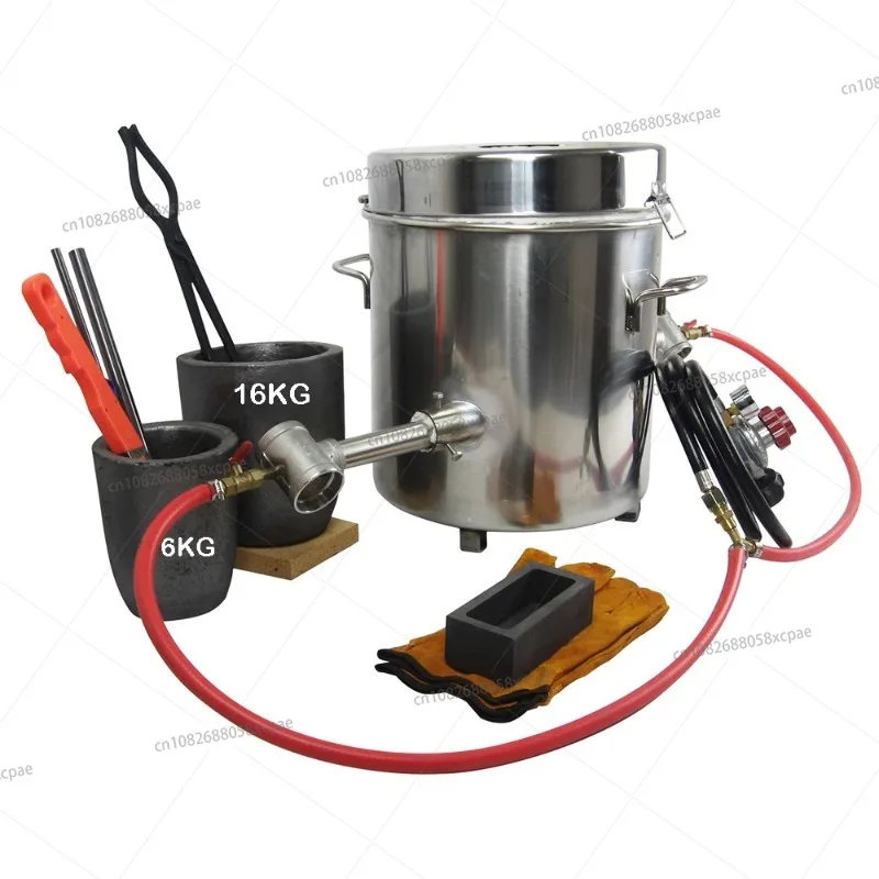 16 كجم فرن معدني 1450 درجة النحاس الذهب والفضة والمجوهرات الألومنيوم فرن صهر الذهب لصنع الأدوات
