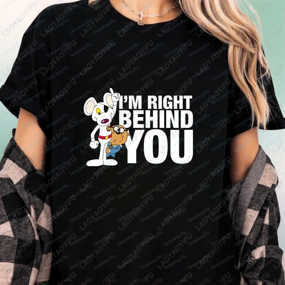 New Danger Mouse Classic Animated Adult Humorous Trendy Fashion T-shirt for Both Men and Women with Various Patterns